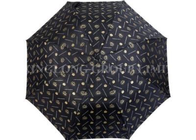 China Small Black Parasol 2 Fold Umbrella / 23 Inch Umbrella As Creative Gifts for sale