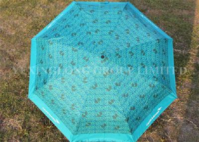 Chine Parapluie automatique compact extérieur de pleine impression, mini fois bleu du parapluie trois de voyage à vendre