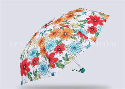 China Fancy Pink 5 Fold Umbrella For Women Totes Compact Umbrella Easy Carrying for sale