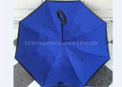 China Free Hold C Type Backwards Folding Umbrella , Custom Logo Fold Out Umbrella for sale