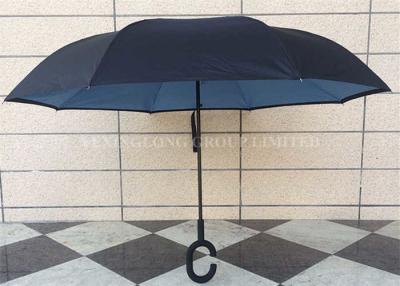 Chine Le parapluie se pliant inverse imperméable de double couche qui plie la fibre de verre ascendante nervure à vendre