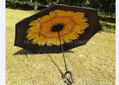 China Windproof Travel Reverse Folding Umbrella That Folds Backwards Bullet Proof for sale