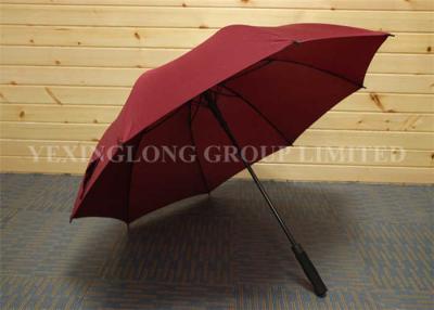 China Formal Red Design Oversized Golf Umbrella , Women'S Stick Umbrellas Metal Tips for sale