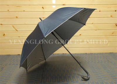 China Strong Self Opening Curved Handle Umbrella With Logo Priting 190T Fabric Material for sale