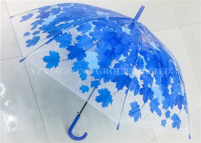 Chine Bel parapluie coloré d'impression de fleur plein par espace libre, cadre en métal de parapluie de pluie de bulle à vendre