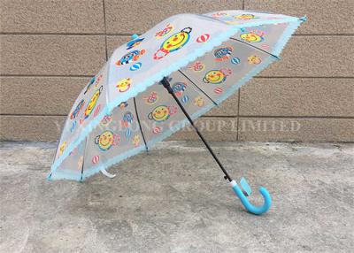 Chine Long parapluie clair adapté aux besoins du client, parapluie transparent de dôme avec le bord de dentelle à vendre