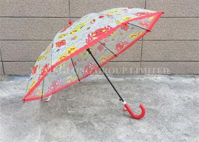 Chine Les enfants de nervures de PVC 8 voient des parapluies, parapluie clair de pluie de filles à vendre