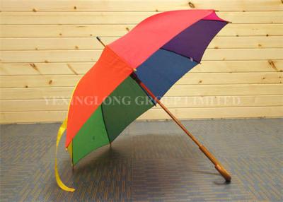 China 23 Inch 8 Panels Unique Rain Umbrellas Large Rainbow Umbrella With Special Handle for sale