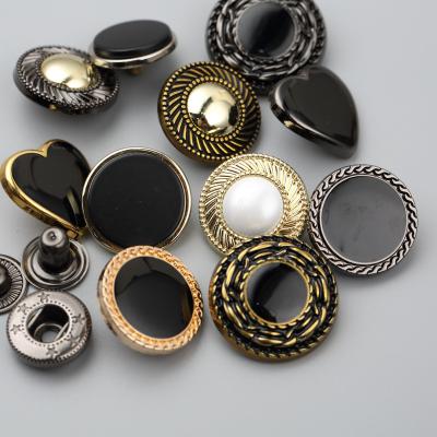 China Factory OEM washable high quality custom metal heart 4 part snap button for garment for sale