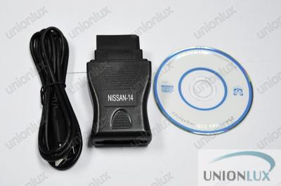 China Nissan 14 Pin Diagnostic Socket Interface Auto Diagnostic Cable for sale