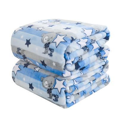 China PORTABLE Polyester Flannel Fleece Rotary Printed Blanket for sale