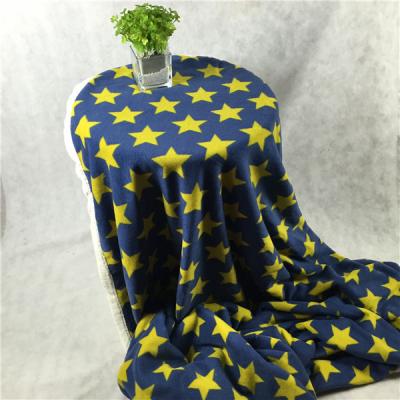 China Anti-pilling HOT fleece and star double layers sherpa covering design for sale