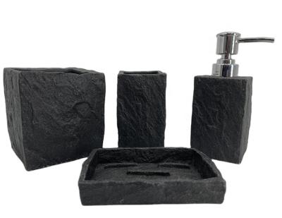 China Sustainable Resin Bathroom Accessories Set Marble America Stone Four Pieces Weather Europe Tesco Eco Origin Of Topsky North South Feature for sale