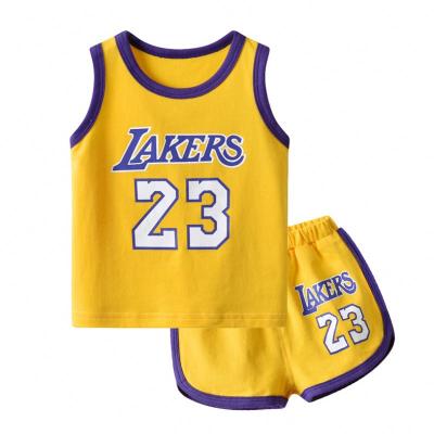 China 2pcs Set MKMN Toddler and Baby Clothes Summer Kids Clothes Baby Sleeveless Sweatshirts and Short Suits for sale