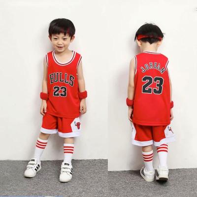 China MKMN Sportswear Summer Boys And Girls Breathable Kids Clothing 2 Piece Suits Boys Fits Kids Basketball Tank Tops for sale