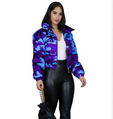 China MKMN New Product Winter Camouflage Jacket Sustainable Casual Workout Crop Top Women's Jacket for sale