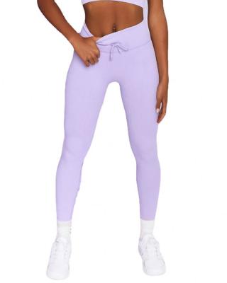 China MKMN fashion candy color yoga seamless knitted tight pants sports breathable fitness high waist for sale