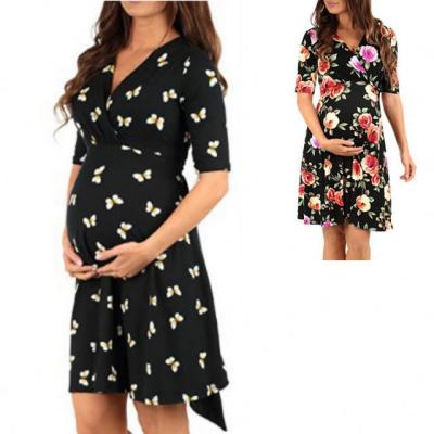 China 2021 New Printed Maternity Clothes Maternity Clothes Anti-allergy MIMN Clothes Delivery Maternity Clothes for sale