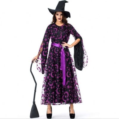 China MKMN Polyester Costume Witch Skirt Witch Halloween Costumes Adult Cosplay 5pcs Sets Cos Dress Women for sale