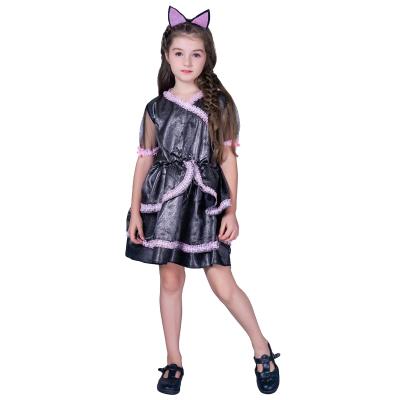 China MKMN Cute Children's Clothing Cos Dress Halloween Party Cat Girl Dress for sale