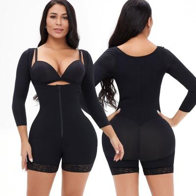 China Breathable shapewear, MKMN women's long sleeve zipper, firming abdomen and hips, slimming shapewear for sale