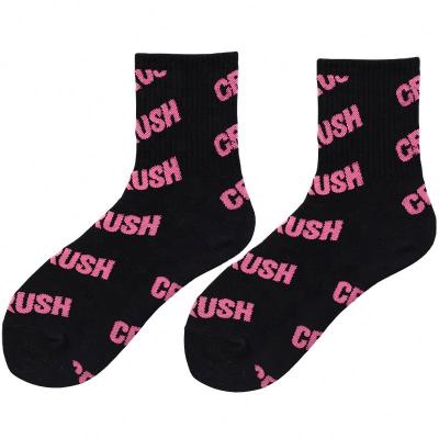 China MKMN Antibacterial Girls Wholesale Logo Custom Print Trendy Own Design Sports Socks Women for sale