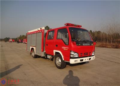 China Red Painting Rear Mount Pump Water Tanker Municipal Fire Truck 2000L Water for sale