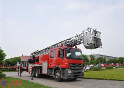 China Ingevoerd Benz Chassis 6X4 drijft Vrachtwagen 32 van de Brandweerladderbrand meet het Werk Hoogte Te koop