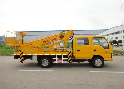 Cina 360º camion telescopico della piattaforma di lavoro aereo dell'asta di rotazione 14m con una carrozza di due file in vendita