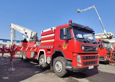 China 6×4 het drijven van Enige de Brandvrachtwagen van de Cabine Hydraulische Brandweerladder met volmacht z.o.z. Te koop