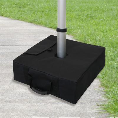 China Outdoor Durable Waterproof Square Patio Umbrella Stand Low Weight Sand Bag With Slot Side Opening for sale