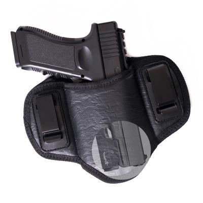 China Comfortable Crepe Leather PU IWB Holster Universal Concealed Carry Pistol Gun Holster for sale