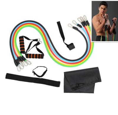 China 2021 New Wholesale Hot Selling Latex Fitness Arm Pull Rope Gym Latex Long 11 Pcs Resistance Bands for sale