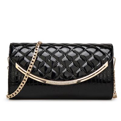 China High Quality Small Cross - Body Bags For Women Lingge Patent Leather Chain Leather Small Shoulder Bags for sale