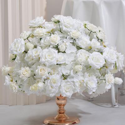 China Wedding Centerpiece Artificial Flower Table Decoration Rosary Tree Flower Ball Indoor Outdoor Wedding Decoration Supplier for sale