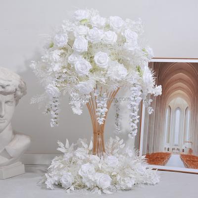 China Outdoor Indoor Decoration Wedding New Pattern Wedding Decorations Artificial Flower Custom Artificial Rose Orchid Decoration Centerpiece Flower Ball for sale