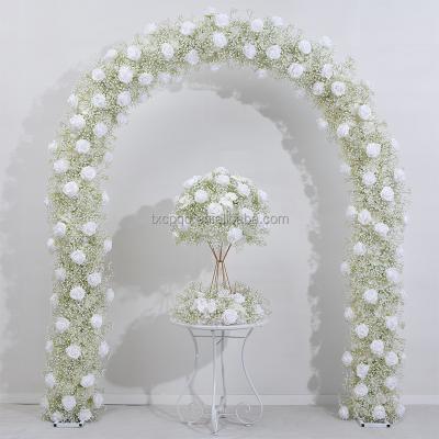 China decoration flower row indoor outdoor arch for wedding features china flower arch wedding decoration wholesale babybreath flower arch for sale