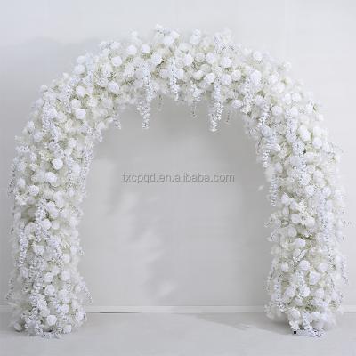 China Wedding Backdrop Decoration Indoor Outdoor Indoor Artificial Flower Arch Including Frame for sale