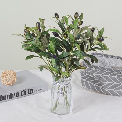 China Natural Wall Decor Wedding Office Garden Touch Artificial Plants Hanging Greenery Artificial Olive Leaf for sale