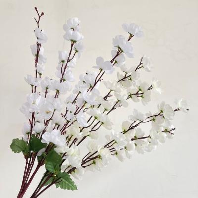 China Wholesale Indoor Outdoor Fake Peach Artificial Flower Decoration Wedding Decoration Artificial Peach Branch for sale