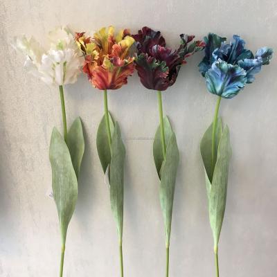 China Artificial Royal Blue Flowers Tulip Flowers Rose Dried Flowers Artificial Tulip Indoor Outdoor Decoration Wholesalers for sale