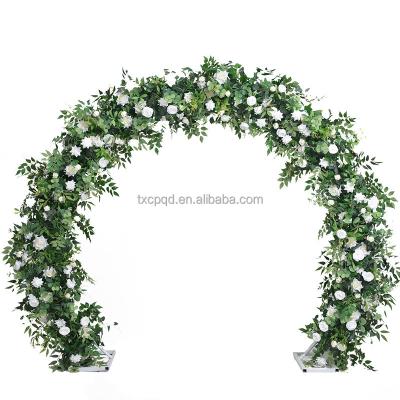 China Artificial Flower Rose Hydrangea Stage Events Wedding Arch Decoration Indoor Outdoor Decorative Silk Flower Arrangement Supplies for sale