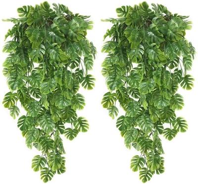 China Natural Touch Artificial Leaf Plants Hanging Garland Ivy Vines Office Wedding Wall Decor Green Greenery For Home Garden for sale