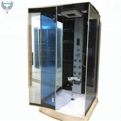 China Computer Control Panel 90 Blue Glass Steam Shower Room 120 100 for sale