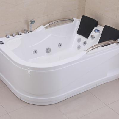 China Comfortable Double Skirt 2 Side Three Person Whirlpool Massage Bathtub Te koop