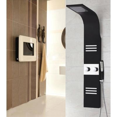 China Thermostatic Faucets Modern Design Aluminum Alloy Bathroom Shower Panel With Massage Spray A53 Te koop