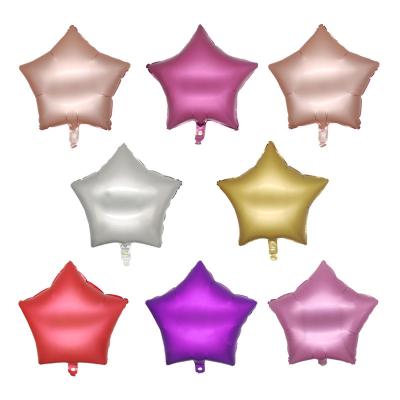 China Hot Sale Custom Decoration Balloons 18 Inch Chrome Star Shape Plain Metallic Foil Mylar Balloons For Wedding Decoration for sale