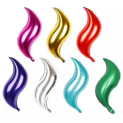 China Decoration Hot Selling 24 Inch Aluminum Foil Balloon Water Flow Shape Birthday Party S Shape Decorations for sale