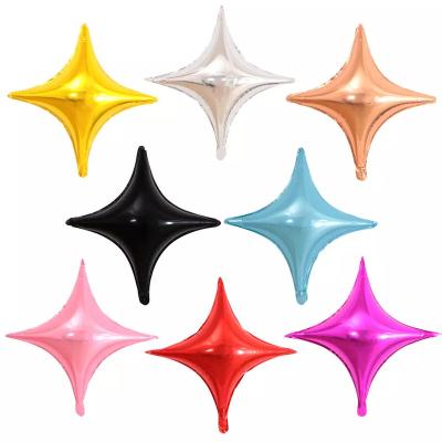 China Decoration Balloon Star 26 Inch Four Pointed Star Shape Foil Balloons Foil Estrella Globos Supplies For Party Decoration for sale