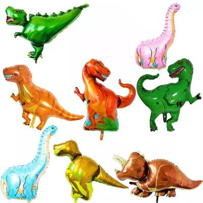 China Hot Decoration Wholesale Selling All Kinds Of Birthday Cartoon Animal Dinosaur Shaped Foil Balloons Children Toy Decoration for sale